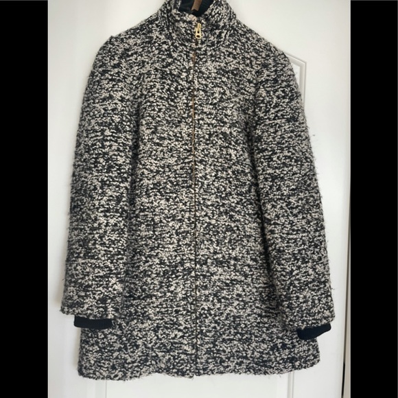 J. Crew Jackets & Blazers - Jcrew black and white speckled wool coat